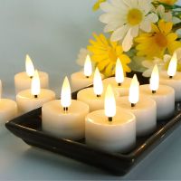 6/12PCS Flameless Led Tea Light Candles with Flickering Flame Electric Fake Candle Battery Operated Tealights for Wedding Party