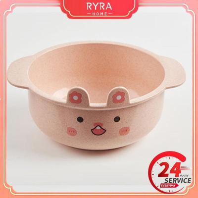 Kids Dinner Feeding Plate Baby Food Feeding Bowl Baby Bowl Childrens Dishes Kitchen Tableware Wheat Straw Cute Bowl Dinnerware