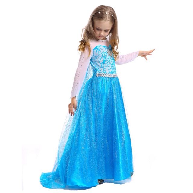 Đầm hóa trang thành công chúa Elsa cho bé gái 2 8 tuổi