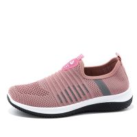 Women Knitting Mesh Shoes Vulcanized Soft Female Sneakers Slip On Casual Ladies Shoe Flat Breathable Sport Women Footwear Autumn