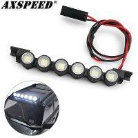 AXSPEED Plastic Roof Light 6LED Lights Bar Spotlight Headlights Taillights for 1/18 RC Crawler TRX4M Bronco Parts