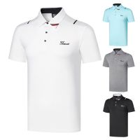 Titleist กางเกงเล่นกอล์ฟกอล์ฟผู้ชายเสื้อผ้าแบบแห้งเร็วลำลองเล่นกีฬานอกบ้านกันเหงื่อเสื้อโปโลเสื้อแจ็กเก็ตบางในฤดูร้อน