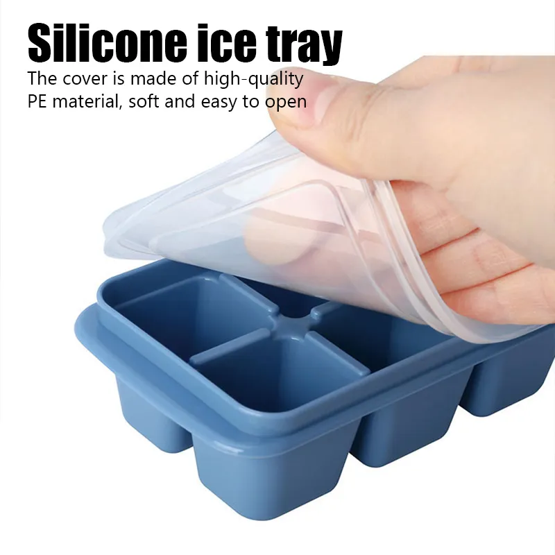 Black 8 Big Grids Food Grade Silicone Ice Cube Maker Jumbo Large Ice Cube  Square Tray DIY Mold Mould Kitchen Accessories - Price history & Review, AliExpress Seller - Shop5252024 Store