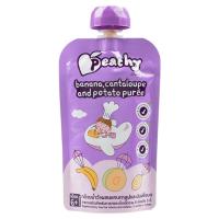 Peachy อาหารเสริมสำหรับทารกและเด็ก 6m+ (กล้วยน้ำว้าผสมแคนตาลูปและมันฝรั่งบด) 110g.