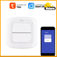 ฝั่ง-Wifi Dual Smart Scene Switch ปุ่มกดสำหรับ DIY Home Automation Scene Linkage APP รีโมทคอนโทรลสวิตช์ไฟอัจฉริยะเครื่องใช้ในครัวเรือน Smart Control