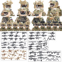 Alpha Special Force Action Figures Russian Camouflage Assault Soldiers Equipment Building Blocks Military Army Weapon Bricks Toy