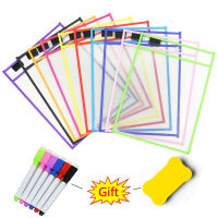 10 Pcs Dry Erase File Folder Document Bag For Reusable Writing And Wiping Bags For Pen Training School Baby Early Education Toy