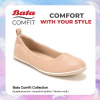 Bata บาจา Comfit รองเท้าแบบสวมเพื่อสุขภาพ พร้อมเทคโนโลยีคุชชั่น รองรับน้ำหนักเท้า สำหรับผู้หญิง สีแดง 5015066 สีเบจ 5018006