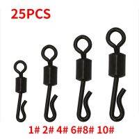 25pcs/lot Large Q-Shaped Swivel Fishing Change Swivels Tackle Accessories