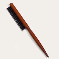 【CC】 Wood Handle Boar Bristle Hair Fluffy Comb Hairbrush Hairdressing Barber