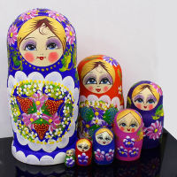 A20cm 7ชั้นหัตถกรรม Chromatic รัสเซียตุ๊กตา Matryoshka ตุ๊กตาเด็กการศึกษาของเล่นตกแต่งบ้านของขวัญรัสเซีย DollM