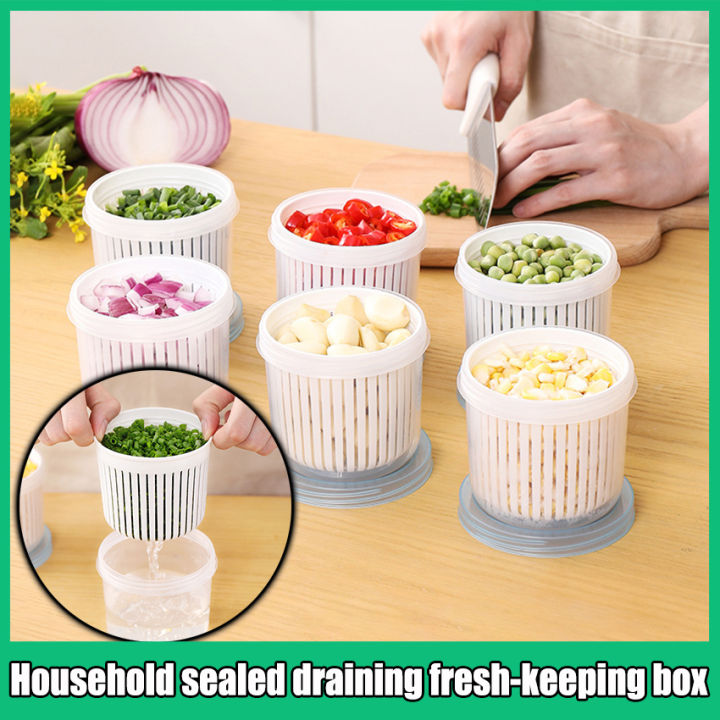 Food Drain Box, Household Double-layer Onion Ginger Garlic Fresh