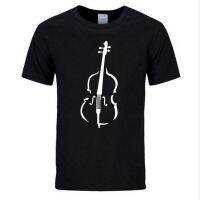 2019 Summer Fashion Casual Streetwear Love Printed MenS Contrabass Cello T-Shirts Black Cool Music Style