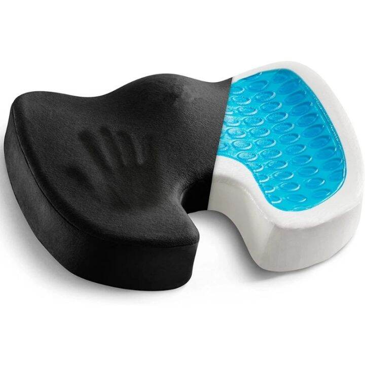 cw-orthopedic-memory-foam-u-shaped-gel-cushion-back-pain-massage-office-breathable-car