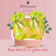 Kẹo dứa giảm cân VIC organic chính hãng, kẹo dứa plus 7 vị mẫu mới