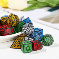 7Pcs Polyhedral ลูกเต๋า Double-Colors Polyhedral เกมลูกเต๋าสำหรับ RPG Dungeons And Dragons DND RPG D20 D12 D10 D8 D6เกมตาราง