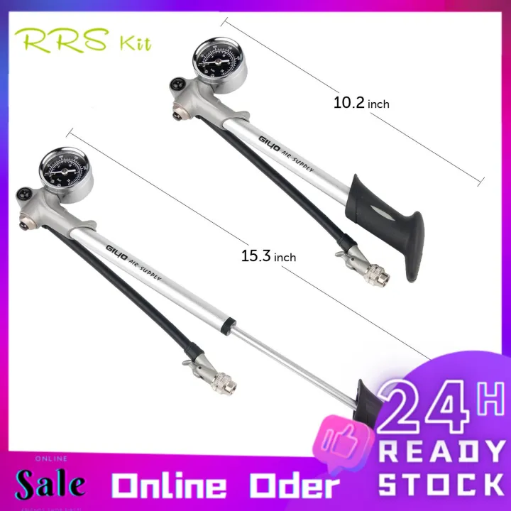 Mountain Bike Air Shock Pump 300psi Highpressure MTB Air Fork & Rear Suspension Mini Hand Pump