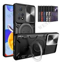 Redmi Note เคสสำหรับ Xiaomi หมุนได้กล้องสไลด์แม่เหล็ก12 Pro 5G 11 Pro Poco X5 Pro Xiaomi 13 Pro เคสปิดมีขาตั้งหมุนได้360