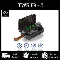 TWS F9-5 หูฟังBluetooth  หูฟังไร้สาย มีเคสชาร์จไร้สาย เคสชาร์จสามารถเป็นPowerbankได้ ความจุ2000mAh มีระบบสัมผัส หน้าจอLED มีประกัน พร้อมส่ง