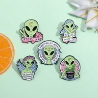 【DT】hot！ Believe Yourself Enamel Pins Cartoon Alien Brooches Lapel Badge Hat Jewelry Wholesale for Kids