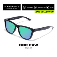 HAWKERS POLARIZED ONE RAW Black Emerald Sunglasses for Men and Women. UV400 protection. Official product designed and made in Spain HONR21BFTP