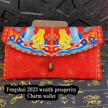 Feng Shui Wealth Bull Red Purse - Thin Wallet W4345 : Amazon.sg: Home