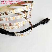 New 1Meter 120LEDsm WS2812C- led addressable pixel LED strip flexible DC5V RGB full color Strip IP20 WHITE PCB 4mm wide PCB