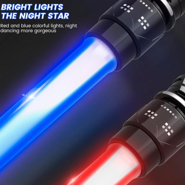 2ชิ้นดาบไฟดาบแสงสามารถนำกลับมาใช้ใหม่ได้7สีเปลี่ยนไฟ-led-ได้ดาบแสงดาบแสงแสงดาบสำหรับผู้ใหญ่โคมไฟที่หดได้ดาบแสงดาบมีไฟเปลี่ยนได้