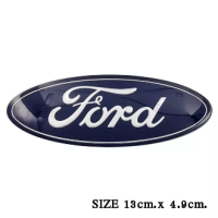 โลโก้ FORD โลโก้อย่างดี โลโก้ติดรถ โลโก้อะคริลิค ฟอร์ด 13 cm. x 4.9 cm.  สีน้ำเงิน