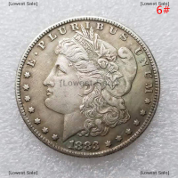 [Lowest Sale] 1PC 1878-1887 USA Morgan Silver Dollar $1คอลเลกชันที่ระลึกเหรียญสำเนา