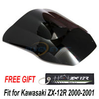 ElvenตาสำหรับคาวาซากิZX12R 2000-2001 อุปกรณ์มอเตอร์ไซค์ฟองคู่กระจกหน้ากระจกF Airing ZX 12R 00 01 ลมVisorสปอยเลอร์D Eflector