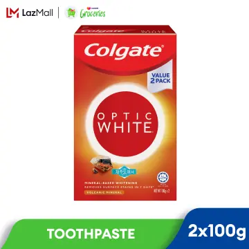 Colgate Optic White Volcanic Whitening Toothpaste 100gx2 Valuepack