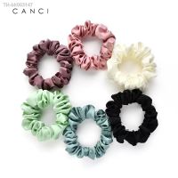 ♗№► New 100 Natural Mulberry Silk Scrunchies Hair Ties 2.5cm Silk Simple Pure Color Retro Hair Bands For Women Rope Accessories