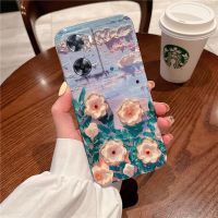 เคสโทรศัพท์สไตล์ใหม่สำหรับ OPPO A38 / A58 / A78 NFC 4G เคสซิลิโคนเพ้นท์สี TPU แฟชั่นนิ่มลายดอกไม้ OppoA58 OppoA38 OppoA78เลนส์กันกระแทกฝาครอบป้องกัน