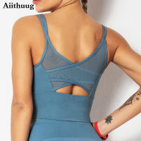 Aiithuug Yoga s Fitness Shirts Running Tops Sports s Gym Workout Crop Top Yoga Crop Tops Fitness Tank Top Running