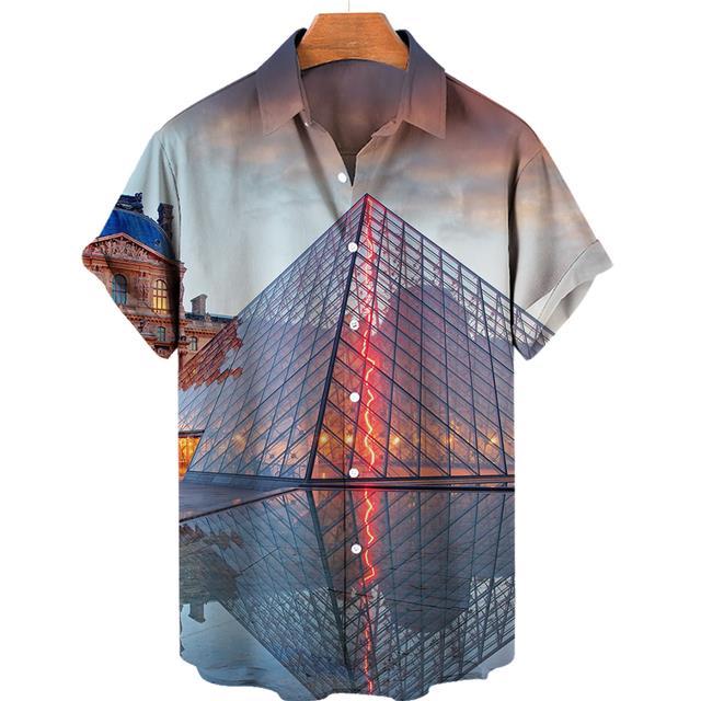 เสื้อฮาวายแขนสั้นโอเวอร์ไซส์ผู้ชายเสื้อผ้าหน้าร้อนมรดกโลกลายเสื้อเชิ้ตผู้ชาย3d-แฟชั่น-dazn