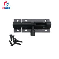 【LZ】 Black Barrel Bolt 2/3/4/5/6/8inch Aluminum Alloy Door Latch Hardware for Home Gate Safety Door Bolt Latch Lock