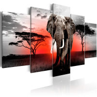 HUACAN Full Drill Square Diamond Painting 5pcsset Animal 5D Diamond Embroidery Elephant Multi-picture Home Decoration
