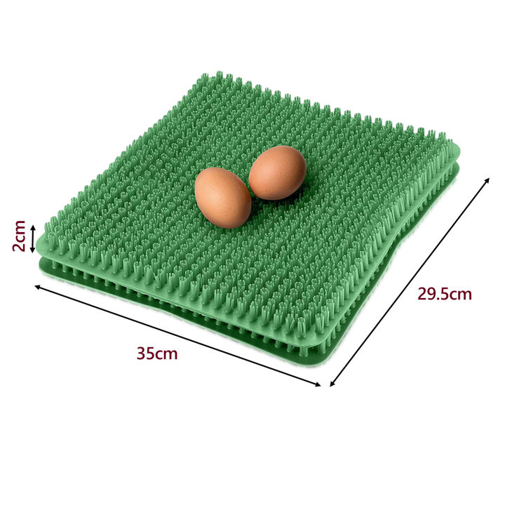 แผ่นรองพลาสติกทนทานสำหรับกล่องรังไก่ชุดเบาะพลาสติก2ชิ้นสำหรับฟาร์ม