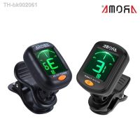 ✑♤♚ AROMA AT-01A Guitar Tuner Rotatable Clip-on Tuner LCD Display for Chromatic Folk Acoustic Guitar Ukulele Bass Guitar Accessories