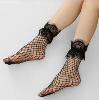 [ใหม่ H] ลูกไม้ตาข่าย Fishnet ถุงเท้าผสมไฟเบอร์สำหรับผู้หญิงเซ็กซี่ลูกไม้เชียร์ตาข่ายไนล่อนกลวงออกสุทธิสุภาพสตรีชุดลำลองฤดูร้อนถุงเท้าข้อเท้า