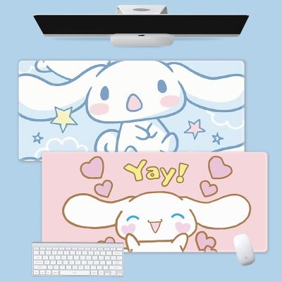 【YF】 Kawaii Cinnamoroll Mouse Pad Large pad mouse Mousepad Compute Mat Gamer Stitching Desk XXL for Keyboard Carpet