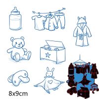 New Metal Cutting Dies Scrapbooking Baby toy set DIY Album Paper Card Craft Embossing stencil Dies 80x90mm