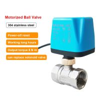 Stainless steel Motorized Ball Valve 2-wire Power-off reset 8 N·m Torque 220V 110V 24V 12V Alternative Electric Solenoid Valve