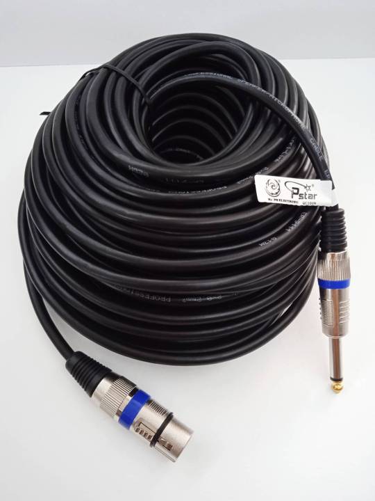 cable-microphone-xlr-6-5mm-สายไมค์โครโฟนร้องคาราโอเกะ-อย่างดี-30-เมตร-ทำจากทองแดงแท้-สัญญานเต็ม-ใช้ได้กับลำโพงและเครื่องเสียงทุกรุ่น-ได้มาตราฐาน