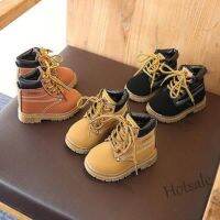 【hot sale】 ✁卐 C19 [Ready Stock]♡ Childrens shoes Budak perempuan kanak-kanak perempuan martin boots but pendek musim sejuk tunggal but bayi lelaki kanak-kanak lelaki umur 1-3 tahun plus kasut kapas baldu 2 pasang bot kuning kecil