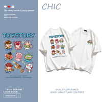 CHIC ผ้าฝ้ายแท้ น่ารักและหลากหลายการ์ตูนพิมพ์เสื้อยืดแขนสั้น สไตล์สบาย ๆ T0538