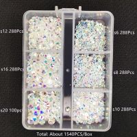 【CW】 1540 Pcs/Box All Colors S6-S20 Non Hotfix FlatBack Rhinestones Glitter Strass Sewing  amp; Fabric Garment Decorations