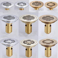 10 ซม. ท่อระบายน้ำทองเหลืองกลมห้องน้ำห้องน้ำ Anti-blocking Floor Drain ขนาดใหญ่ Displacement ระเบียงท่อระบายน้ำ Deodorant Floor Drain-final1
