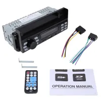 1 Din Car Radio Autoradio Bluetooth 12V Car Audio Player Mp3 FM Radio Music USB/SD with in Dash AUX Input with Holder